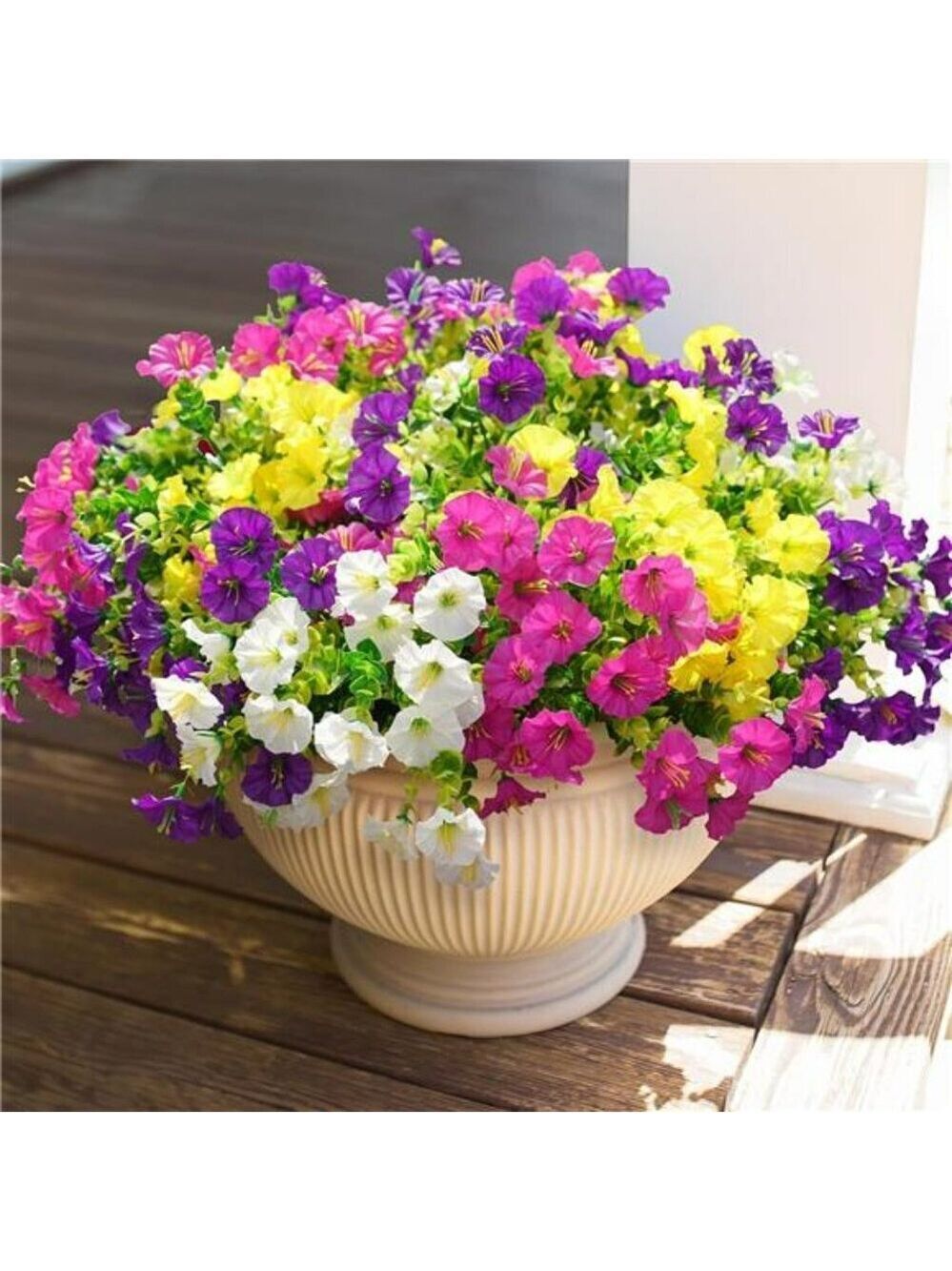 Artificial Morning Glory Flowers Outdoor UV Resistant Fake Plants Porch Decor